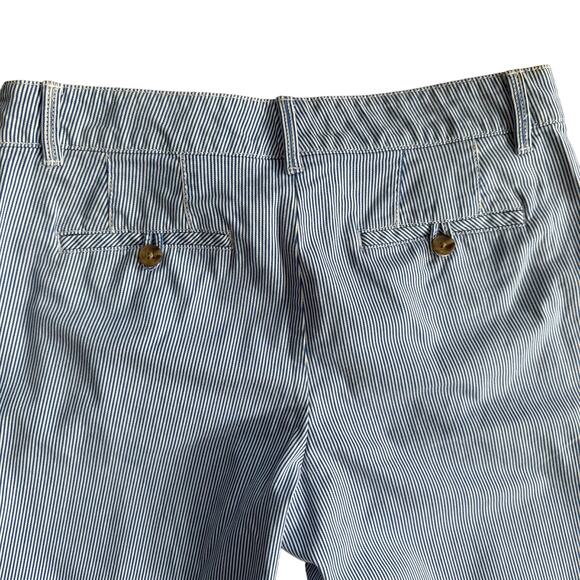 Coastal Stripe Chino Pants SZ 6P Talbots Cotton Tapered Nautical Beach - Picture 3 of 8